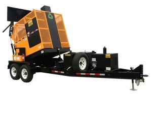 Прицепная установка для переработки асфальта KM T-2 перерабатывает асфальтовую крошку, куски асфальта и другие материалы, пригодные для вторичной переработки, в асфальт заводского качества